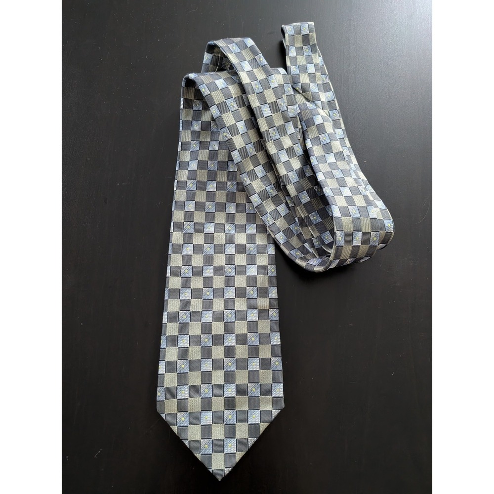 Roberto‎ Villini Collezione Tie Necktie Silk Jacquard Green Blue